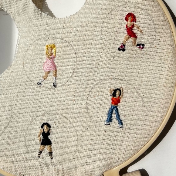 Hand Crafted Accessories - Spice Girls Hand Embroidered Figure Miniature Wooden Charm